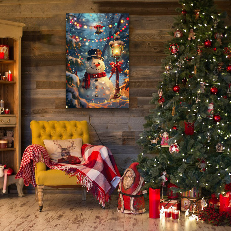 Décoration murale arbre de Noël rétro, H 36 po x l 24 po