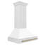 36" ZLINE Autograph Edition Fingerprint Resistant Stainless Steel Range Hood with White Matte Shell-1930776131
