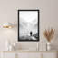 Art mural en toile noir et blanc sur le chemin de la brume-699343927