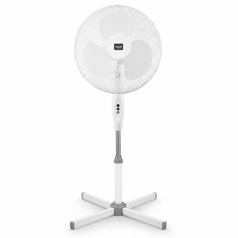 Nyxi 16 Inch Oscillating Pedestal Stand Fan with Adjustable Height up to 140cm