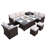 Ikisha Rectangular 8 - Person 71" Long Dining Set with Cushions