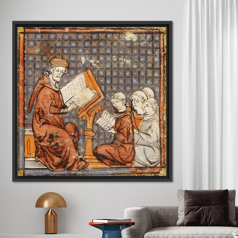 Print on Canvas, 20 cm H x 20 cm W, Black Floater Framed