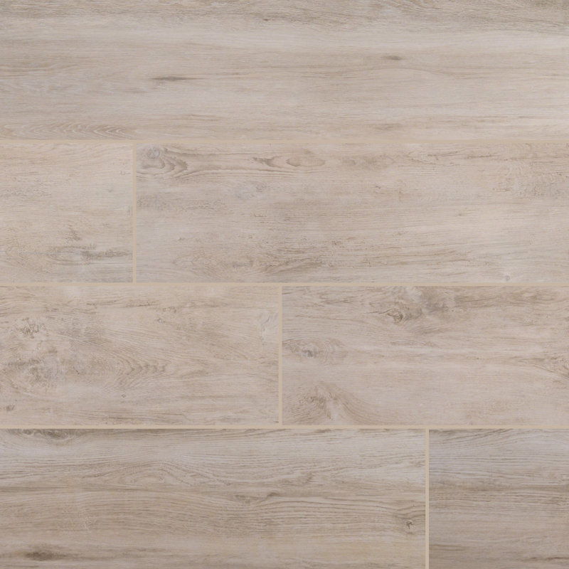 Duravia 12 in. x 48 in. x 0.79 in. Matte Porcelain Stone Look Paver (8 sq. ft./unit, 2 Pieces), Briar Ashwood
