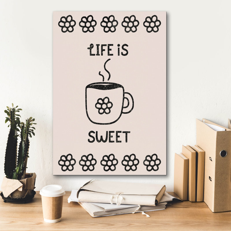  «Life Is Sweet» par Club Daydream, art mural sur toile, 18 po x 26 po, H 26 po x l 18 po