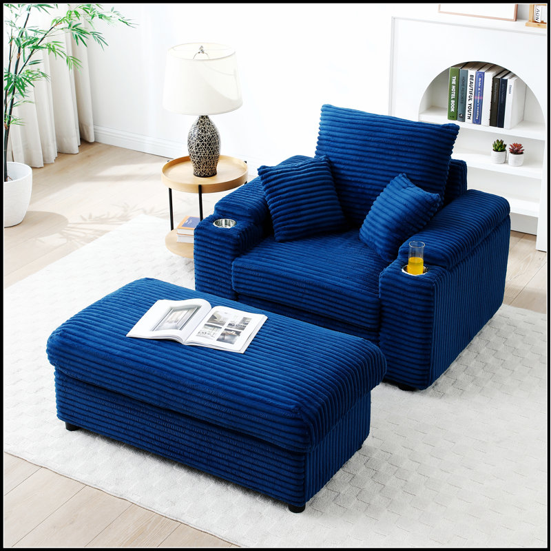 Charmant fauteuil d'appoint moderne Mid-Century pour diverses pièces, rehaussant le style intérieur et le confort, Blue