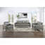 Fauteuil de bureau gris rembourré avec accoudoirs rembourrés-417896147