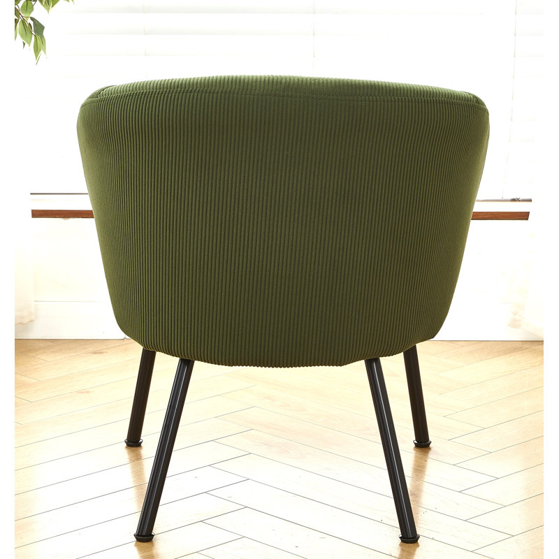 Fauteuil en velours côtelé d'une hauteur de 30,12 po, Velours côtelé vert
