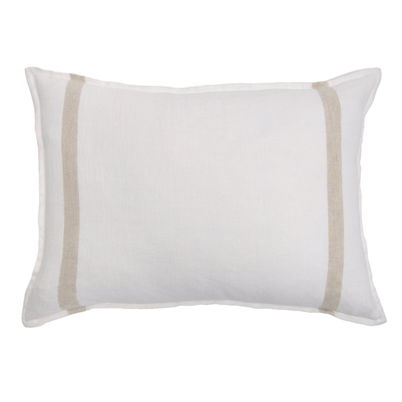 RORY Linen Lumbar Pillow Cover & Insert, White