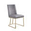 Chaises de salle à manger, chaise d'appoint rembourrée en velours, pieds en métal (ensemble de 2)-667954127
