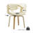 Wathen Faux Leather Upholstered Bentwood Swivel Accent Armchair-1405840191