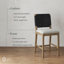 Tabouret de bar rembourré Seagrass avec structure en bois massif, paquet de 3-103764927-117165455-103764926