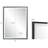 Matte Black Rectangle Metal Mirror