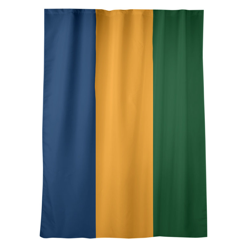 Blackout Curtain Single Panel, Navy/Gold/Green