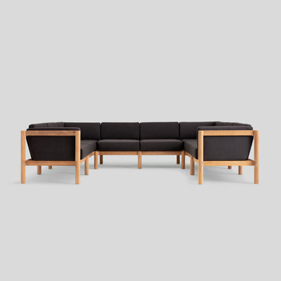 Haven Teak 8 - Person Modular Patio Conversation Sets with Cushions