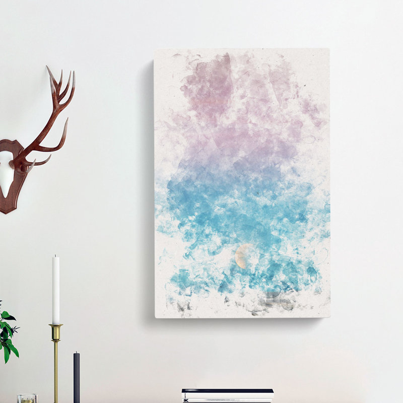 Super Blue Blood Moon Eclipse - Wrapped Canvas Painting, 50cm H x 35cm W x 3cm D