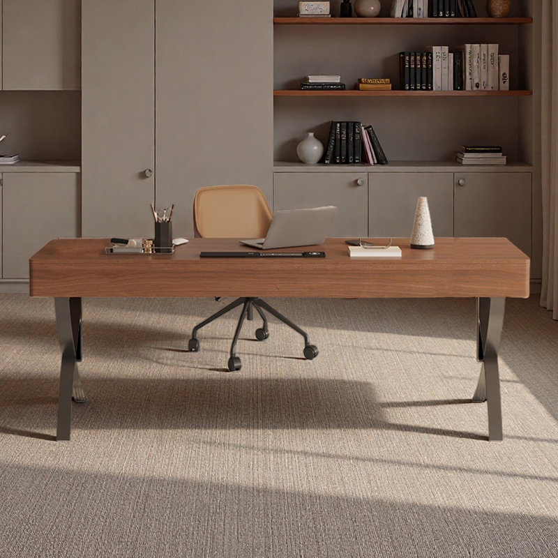 Bureau en bois massif, H 29,53 po x l 62,99 po x P 27,56 po