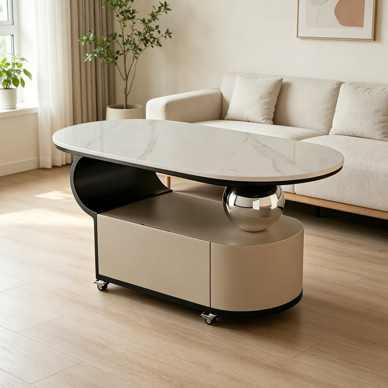 Table basse Modern Luxury, H 19,68 po x L 35,43 po x l 17,71 po, Noir