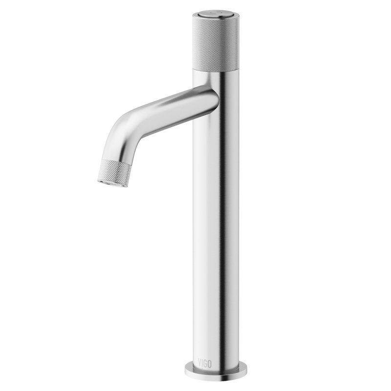 Apollo 12 H Single Handle Vessel Sink Bathroom Faucet, Brushed Nickel