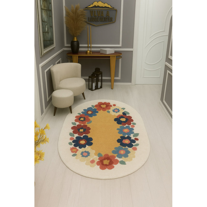 Tapis tissé crème Mosso, 3 pi 3 po x 4 pi 11 po