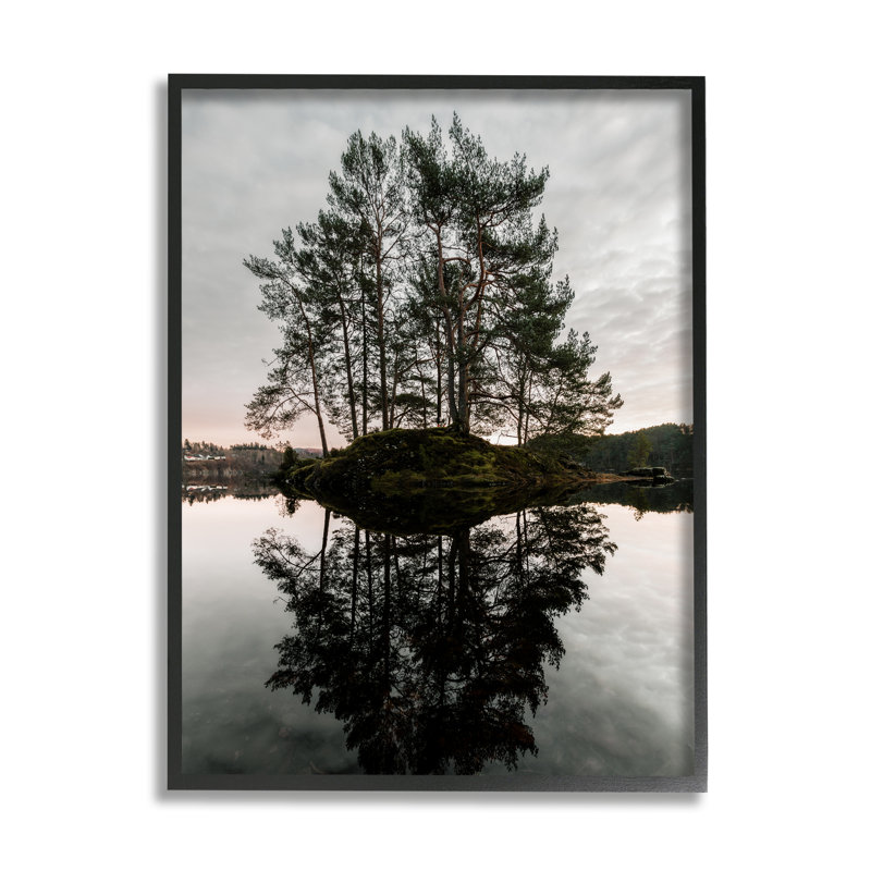 «Stupell Industries Tree on Lake Landscape», art mural sur toile par Thomas Tepstad Berge, H 14 po x l 11 po x P 1,5 po