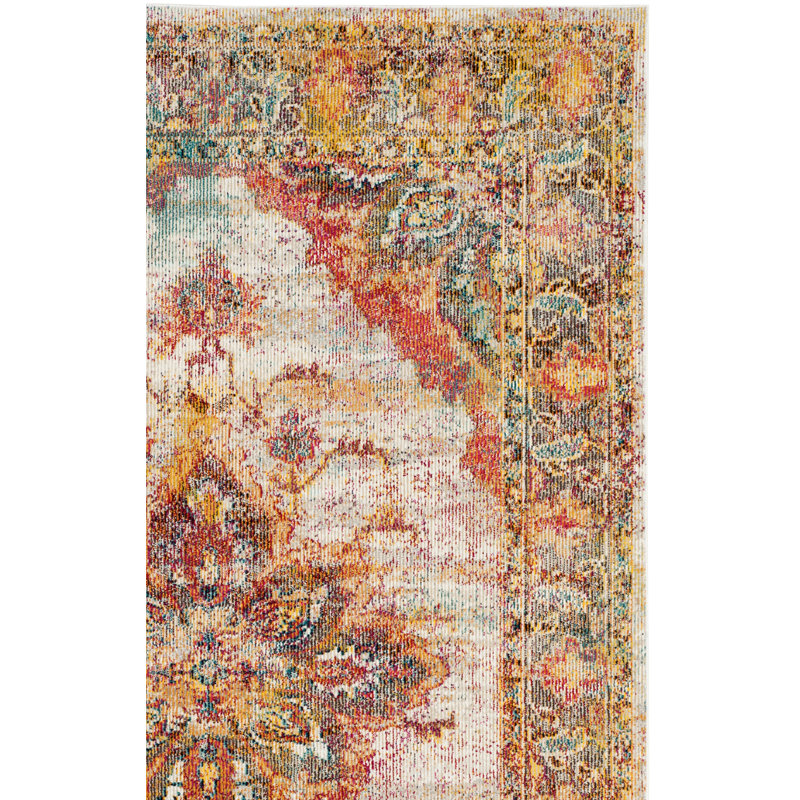 Mabel Crystal Performance Oriental Rug, Square 7'