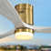 52 Inch Decorative LED Ceiling Fan With Dimmable LED Light 6 Speed Remote 3 Solid Wood Blades Reversible DC Motor For Living Room