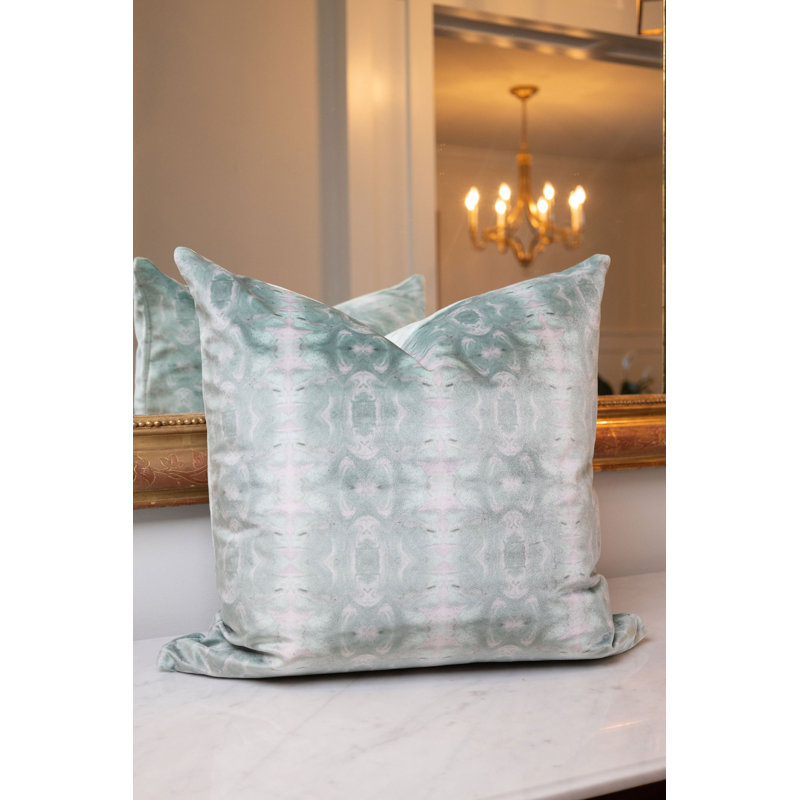 Gilt Lumbar Pillow Cover & Insert, Jade Geometric