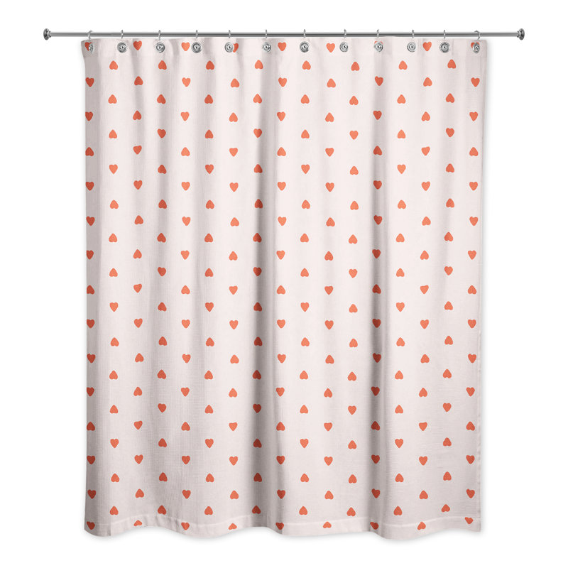Shower Curtain, Red/White