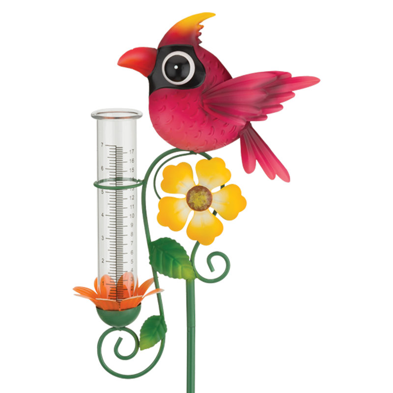 Rain Gauge Stake - Cardinal
