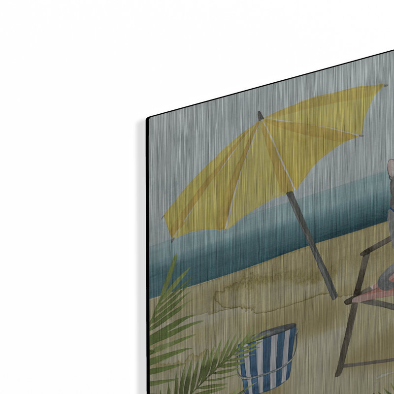  «Coastal Kitties II» par Grace Popp, art mural en métal, 12 po x 12 po, H 12 po x l 12 po