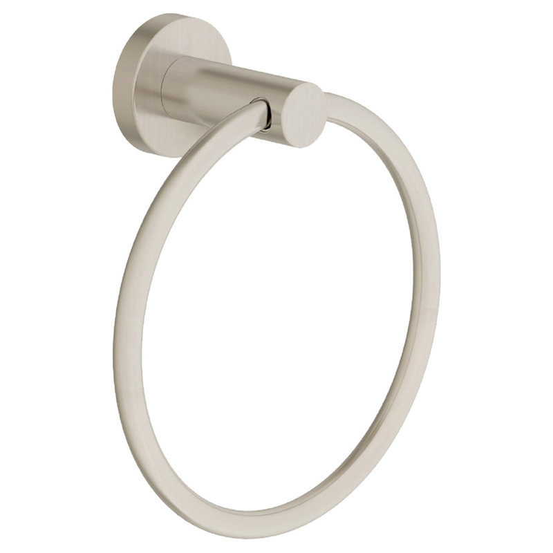 Dia Wall Mounted Hand Towel Ring, Satin Nickel