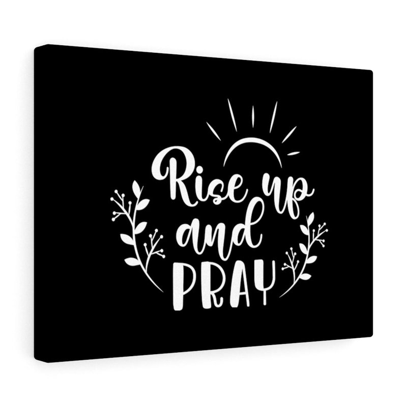 Rise Up And Pray Sun Rays - Wrapped Canvas Print, 28cm H x 36cm W