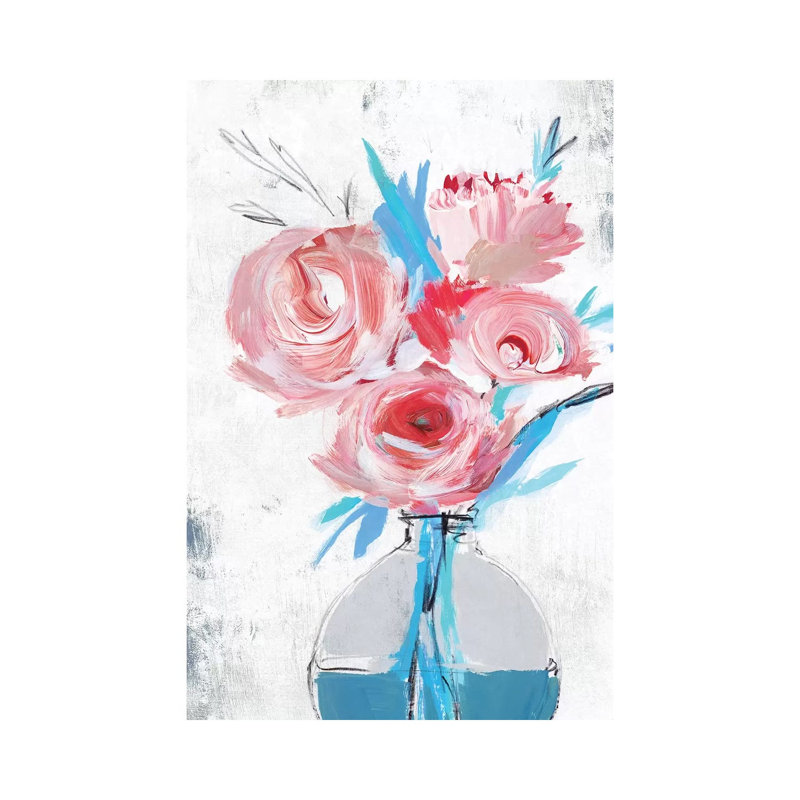 Blue Vase II by Isabelle Z - Painting on Canvas, 30.48 cm H x 45.72 cm W, Wrapped Canvas