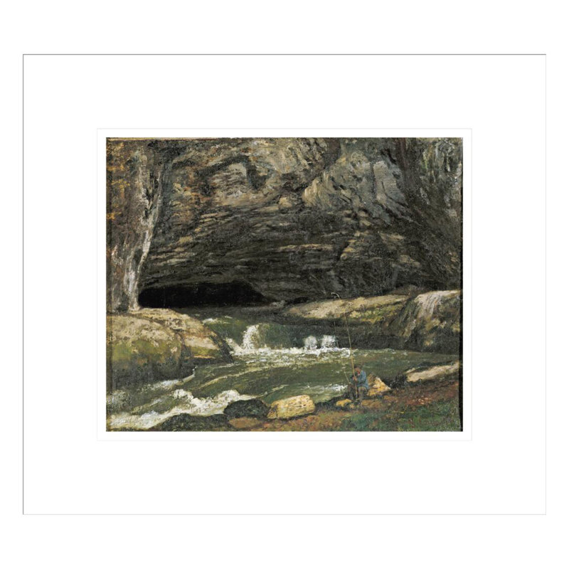 «The Source of the Loue or La Grotte Sarrazine» par Gustave Courbet, impression giclée encadrée, H 13,75 po x l 15,46 po