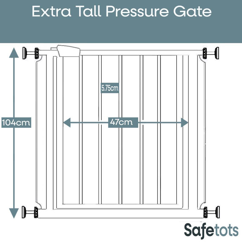 Safety Gate, 104cm H x 82.6cm W x 4cm D, Black