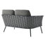 Ensemble de canapé modulaire d'extérieur en aluminium 6 pièces Modway Stance-545752877-545752875