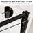 44-48" W x 71" H Pivot Glass Shower Door, Frame Swing Shower Door with 1/4"(6mm) Clear SGCC Tempered Glass, Matte Black Finish, Reversible Installation-122121140