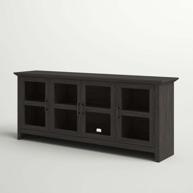 Keefer Unfinished TV Stand for TVs up to 78", Weathered Gray
