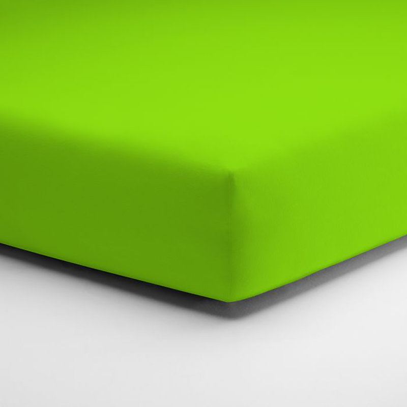 100% Cotton Jersey Knit Fitted Sheet, Melon, L 140x200cm - 160x220cm
