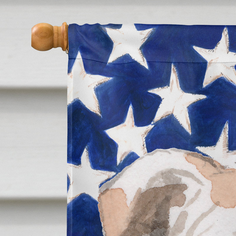 Drapeau de maison en polyester à 2 côtés Shahnur, Bouledogue anglais brun
