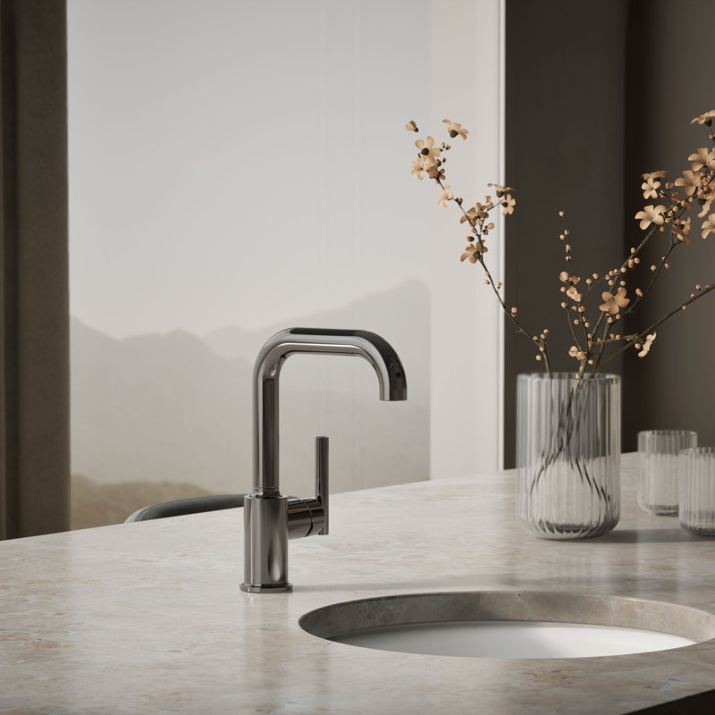 Purist Bar Faucet with Accessories, Titanium