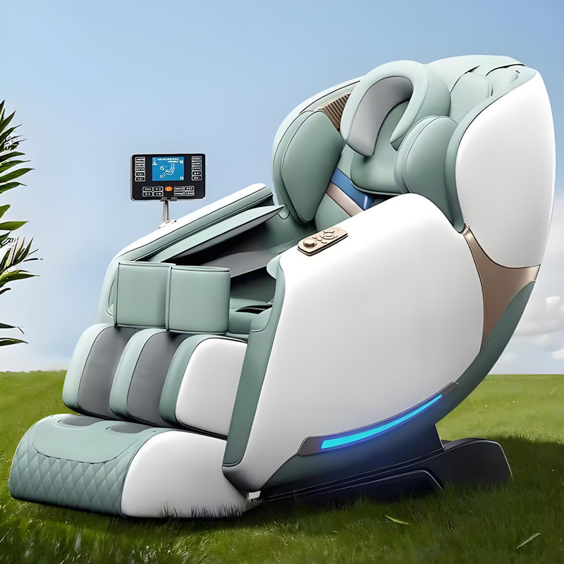 Fauteuil de massage électrique multifonctionnel ergonomique vert