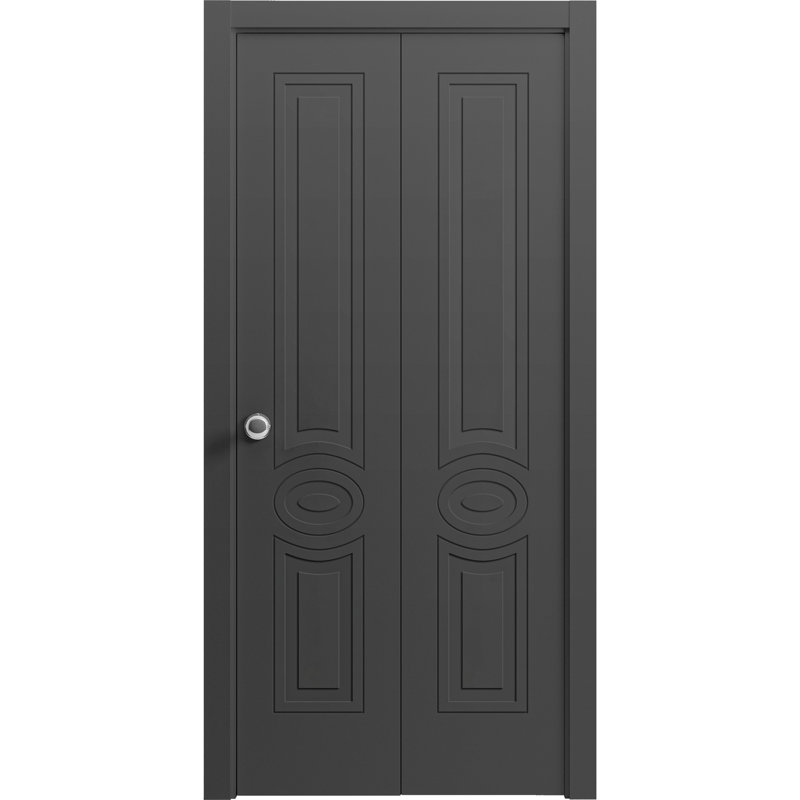 Porte standard à panneaux en bois massif, 84 po x 80 po