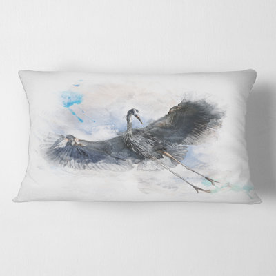 Oiseau Great Blue Heron - coussin de ferme