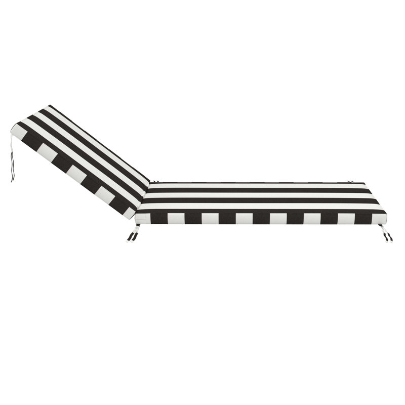 Sunbrella® Outdoor Chaise Cushion, Sunbrella® Cabana Classic Black, 21" W x 78" D