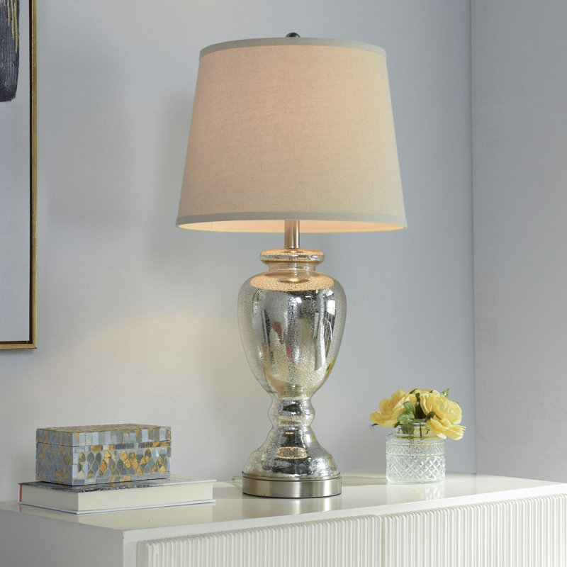 Lingerfelt Glass Table Lamp, Metallic