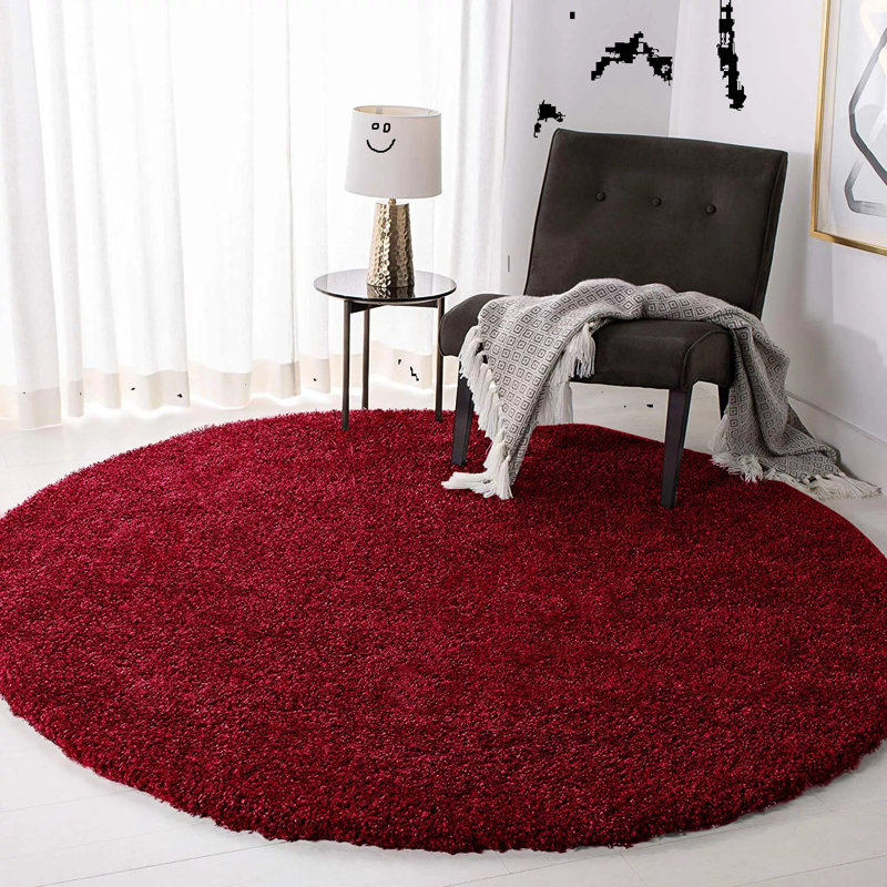Shaggy Area Rug, Round 120 cm