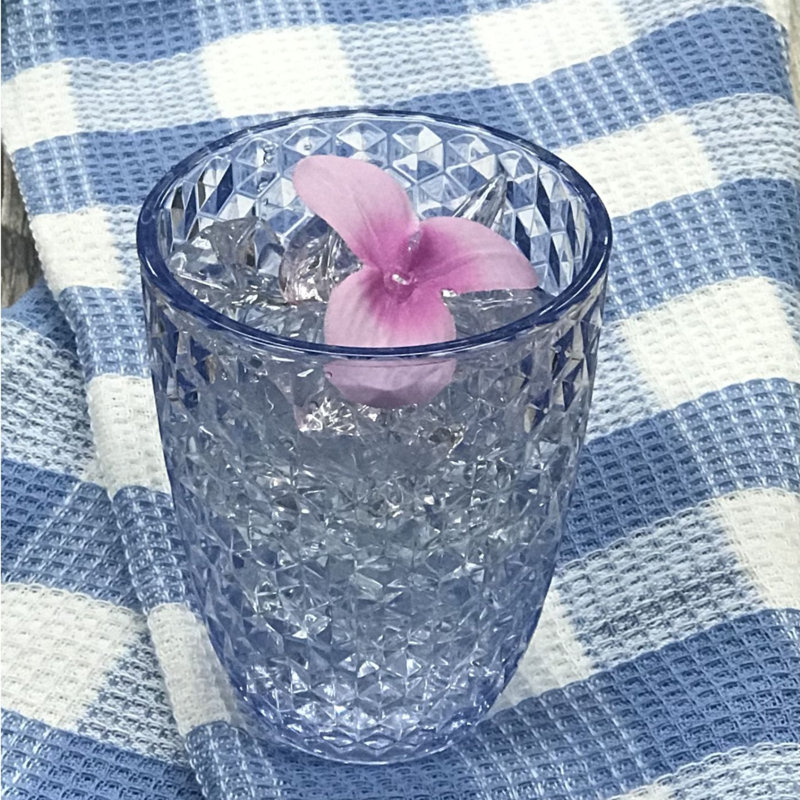 Ensemble de 4 verres à boire en diamant (12 oz), verres à cocktail en plastique, verres à cocktail sans BPA, verres, verres à eau