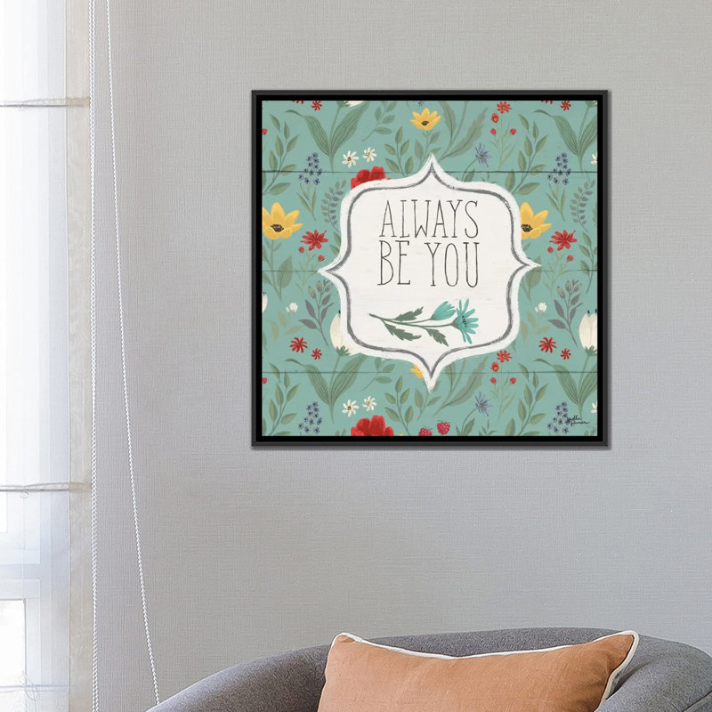 «Blooming pensts VII», impression sur toile, H 18 po x l 18 po x P 1,5 po, Toile encadrée noire, Pas de tapis