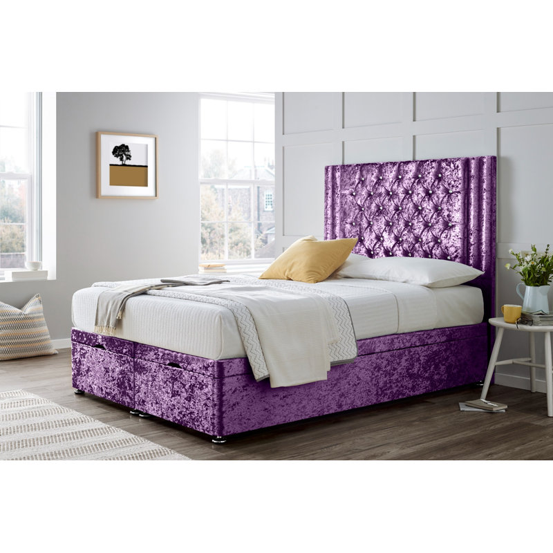 Glasgow Bed Without Headboard, Purple, Kingsize (5')